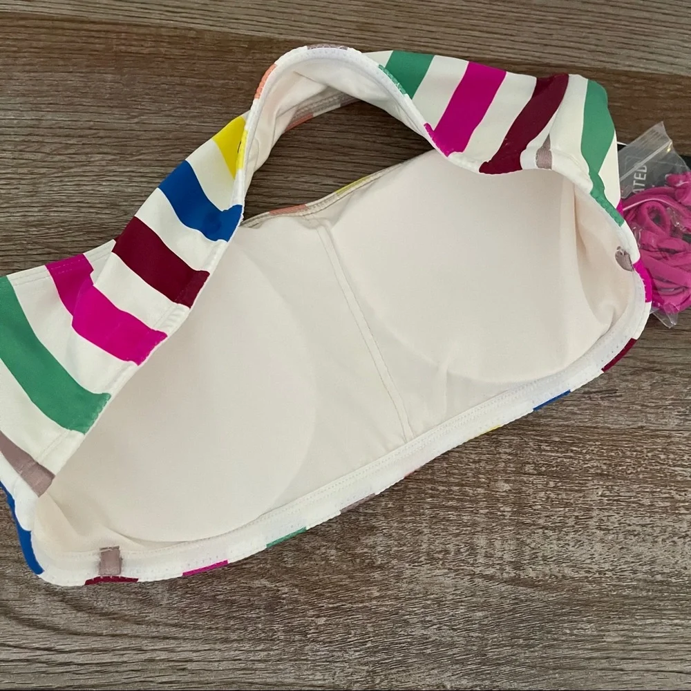 O’Neill Cascada Stripe Bandeau Swim Top